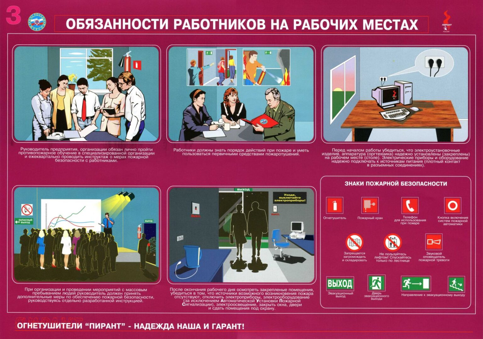 3 Обязанности работников на рабочих местах